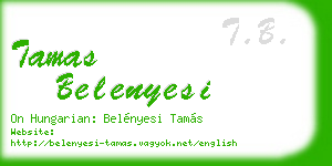 tamas belenyesi business card